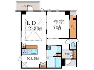 プレイズ御所南（301）の物件間取画像